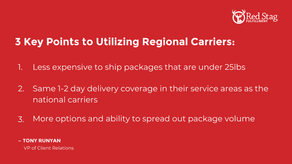 3 points to utilizing regional carriers