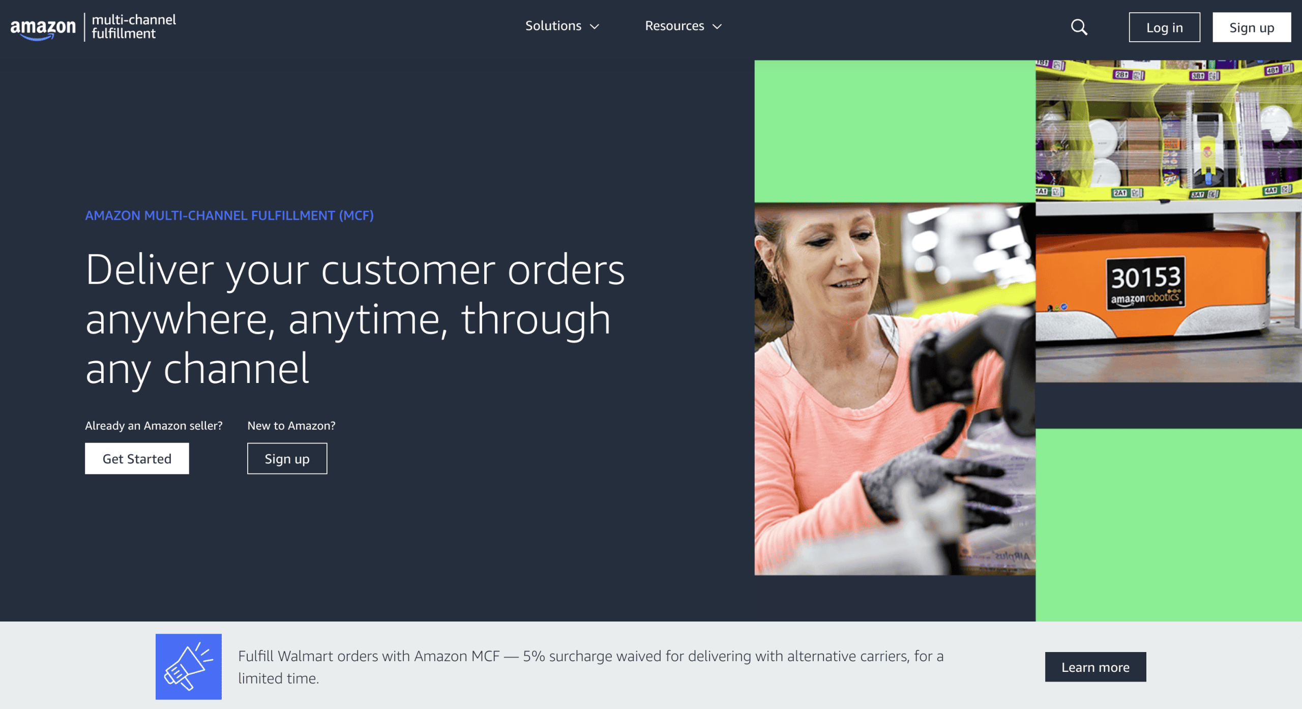 Amazon MCF Homepage