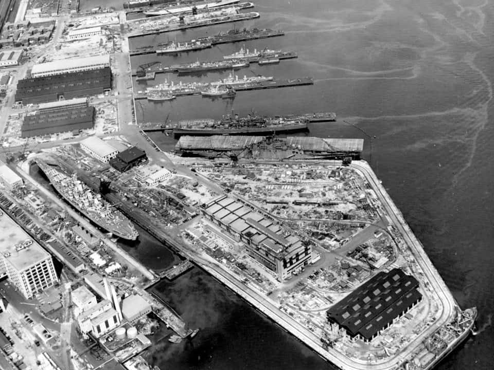 Boston naval yard highlighting global supply chain concerns
