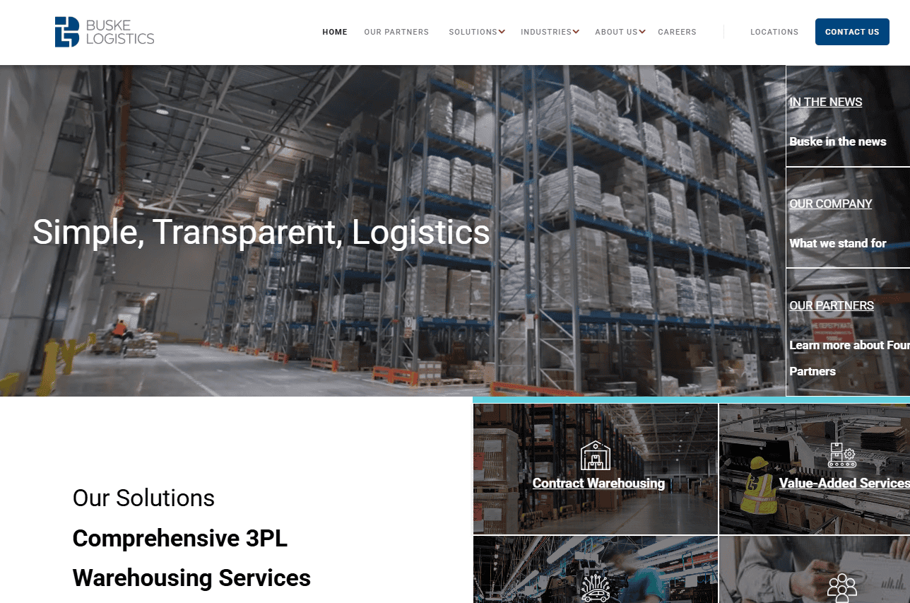 Buske Logistics homepage