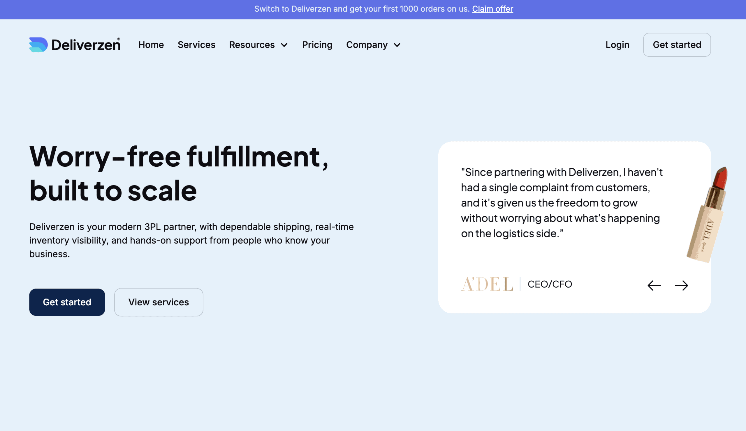 Deliverzen Homepage