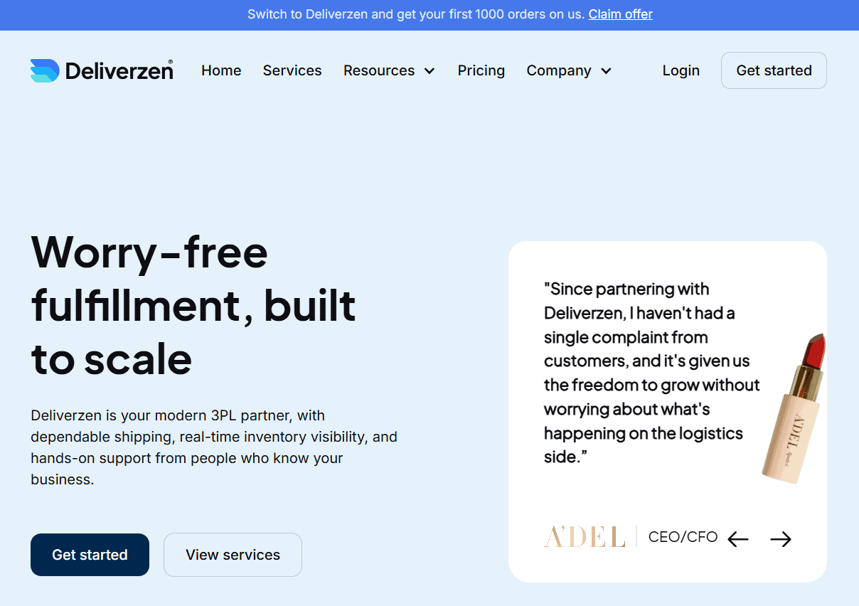 Deliverzen homepage Deliverzen homepage