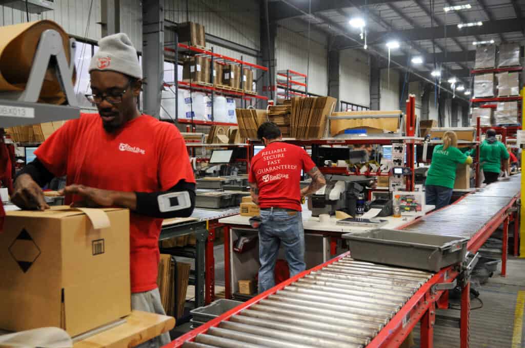 Fulfillment center workers
