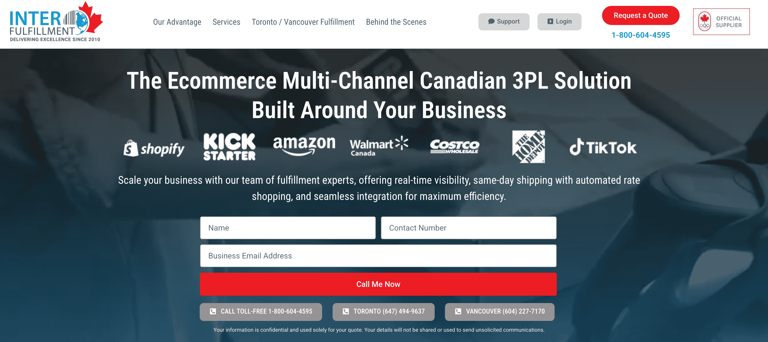 Interfulfillment Homepage