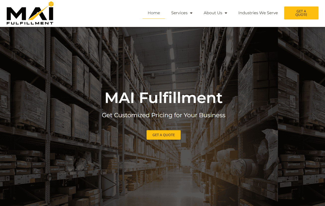 MAI Fulfillment homepage