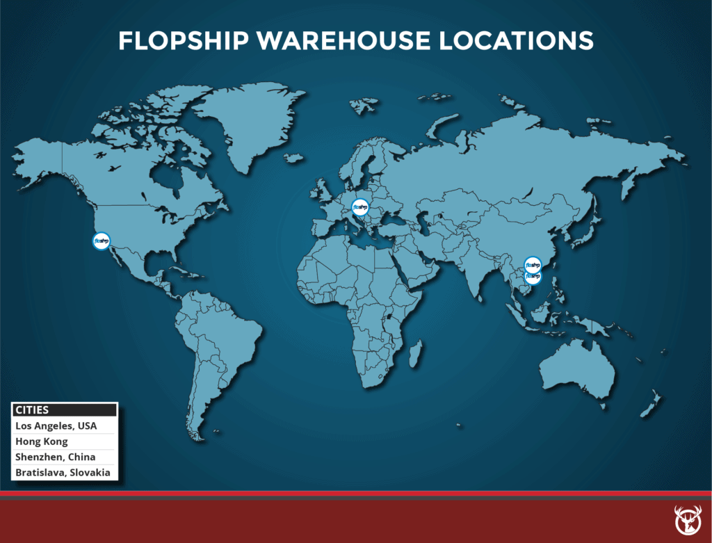 Floship warehouse location map