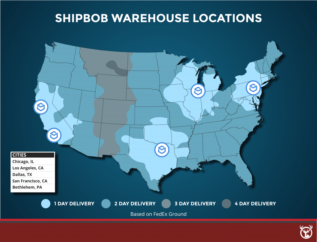 ShipBob fulfillment warehouse locations