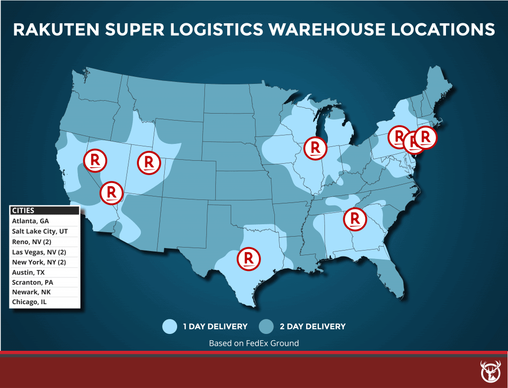 Rakuten Super Logistics warehouse locations