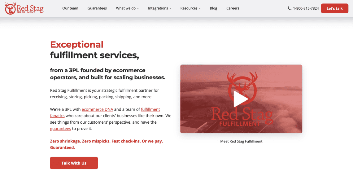 Red Stag Fulfillment Homepage