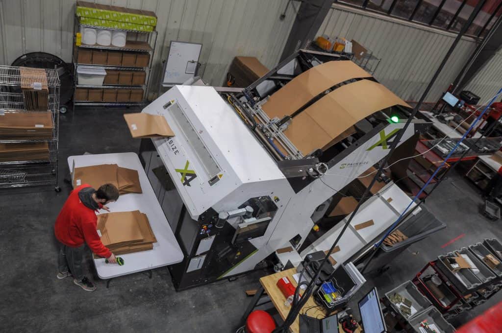 USPS shipping dimensional weight Red Stag box machine