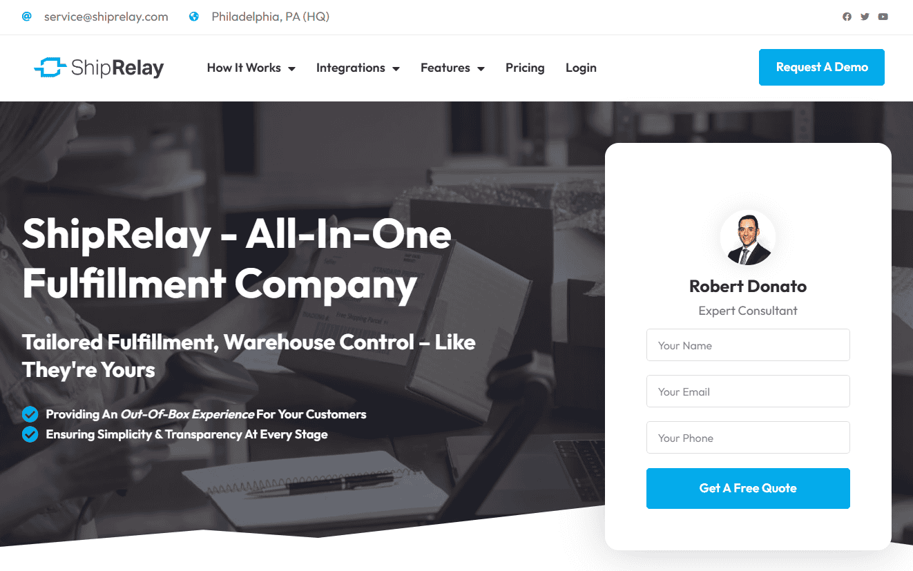 ShipRelay homepage