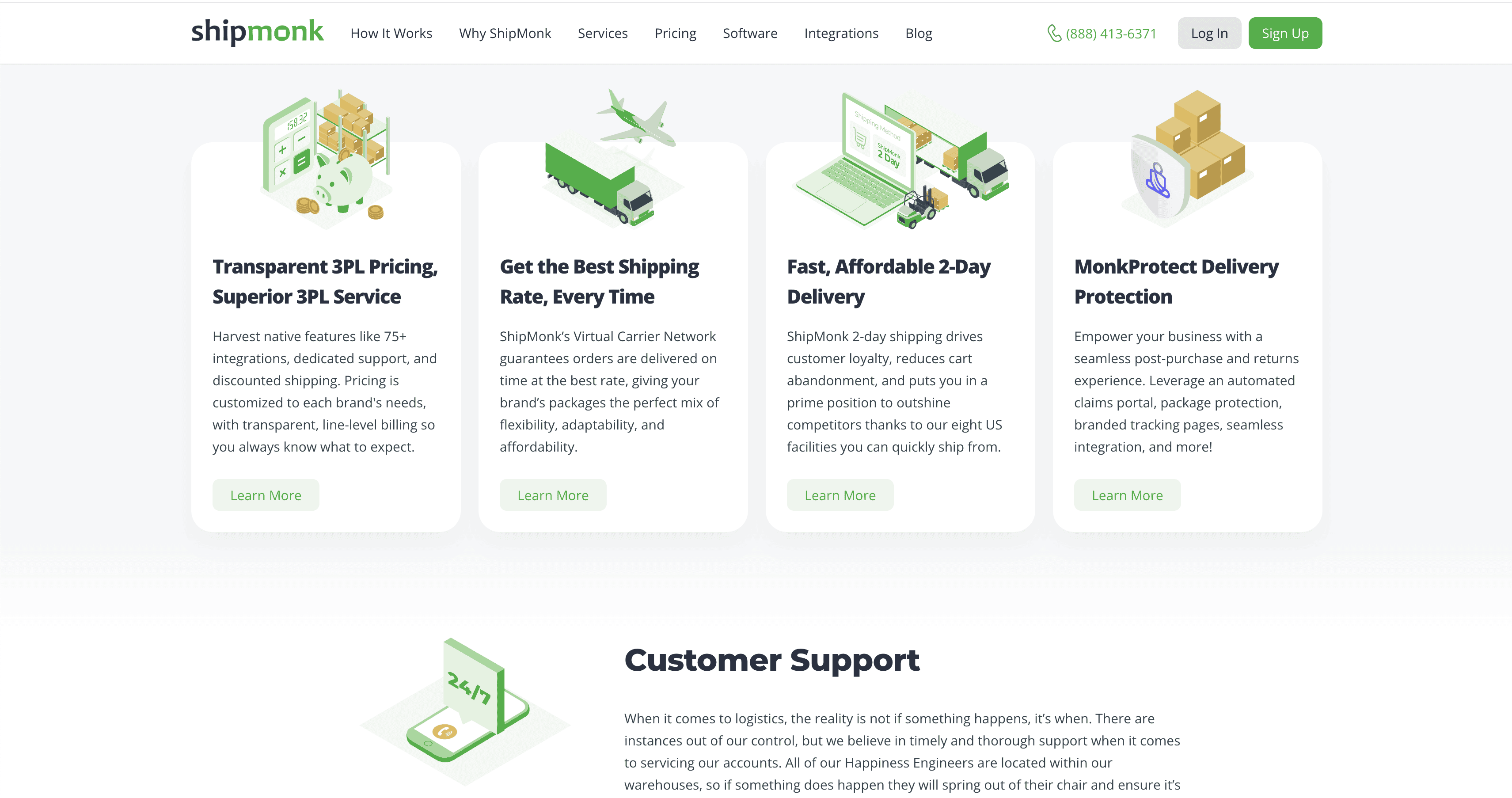 Shipmonk homepage