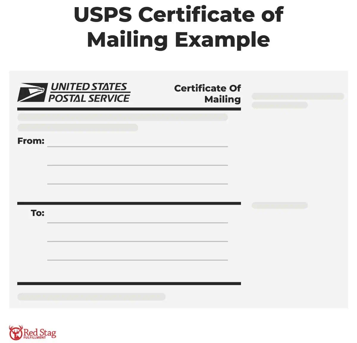 USPS Certificate of Mailing Example