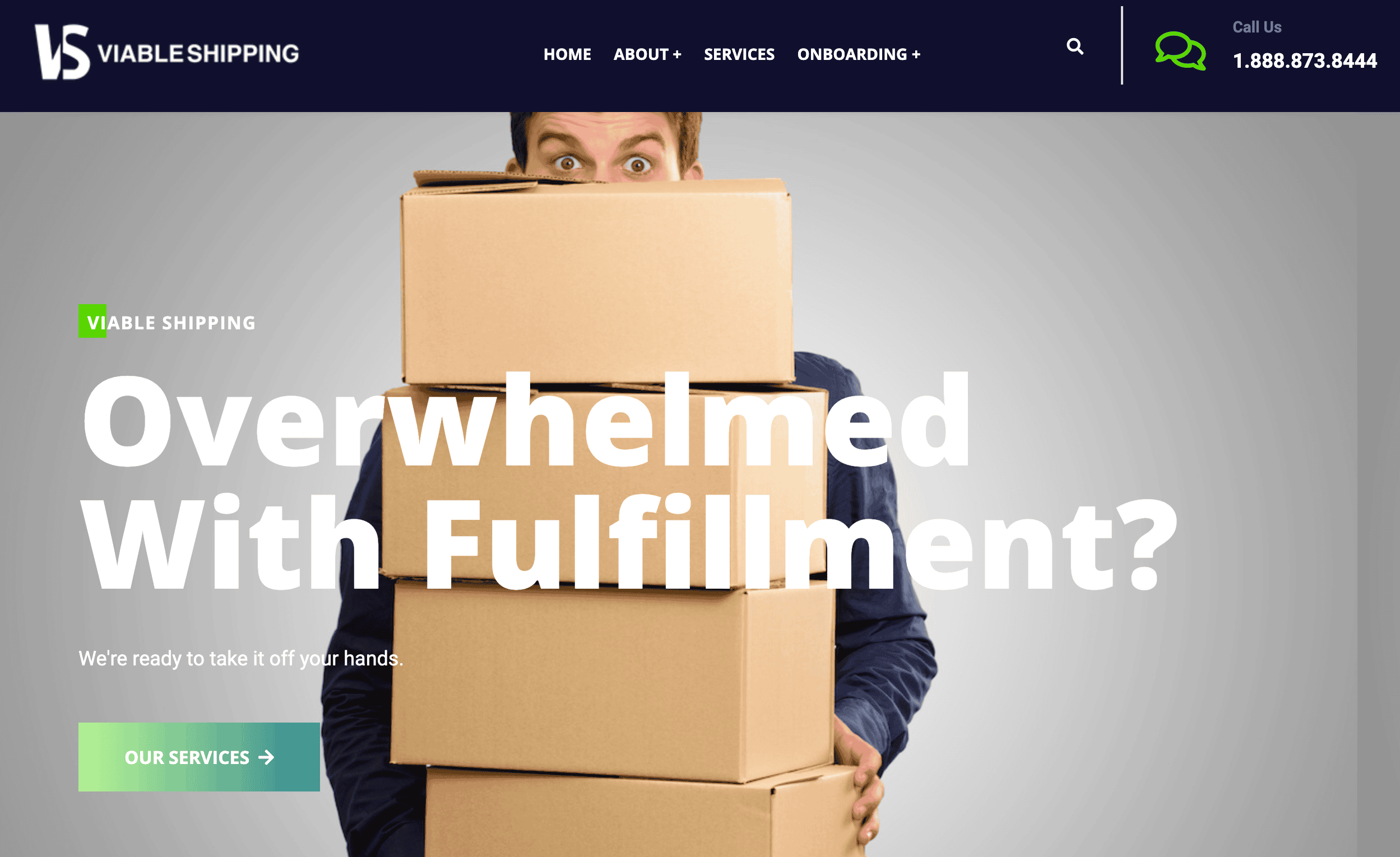 Viable Shipping homepage