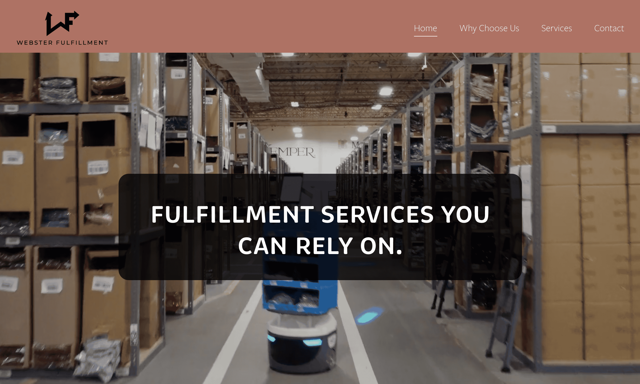 Webster Fulfillment homepage