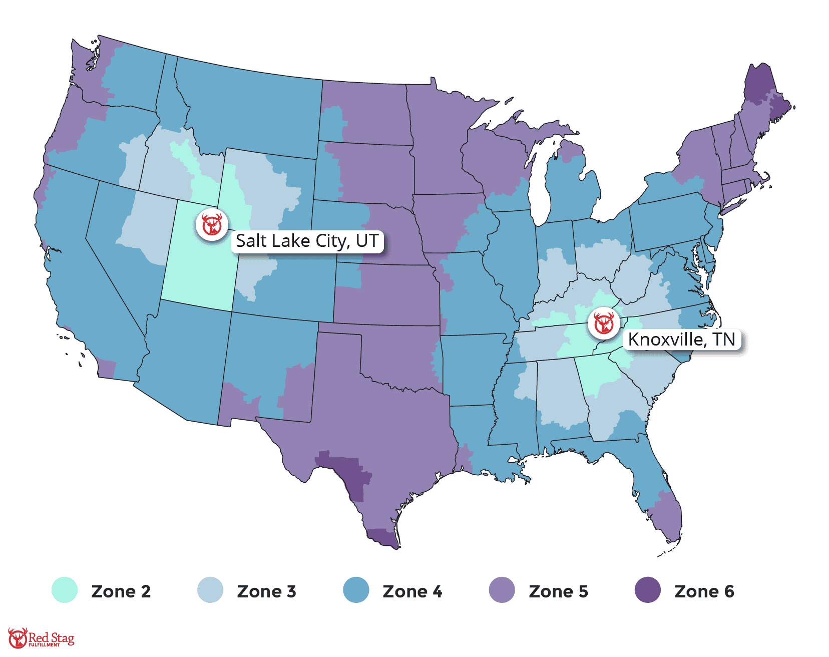 Shipping Zone Map