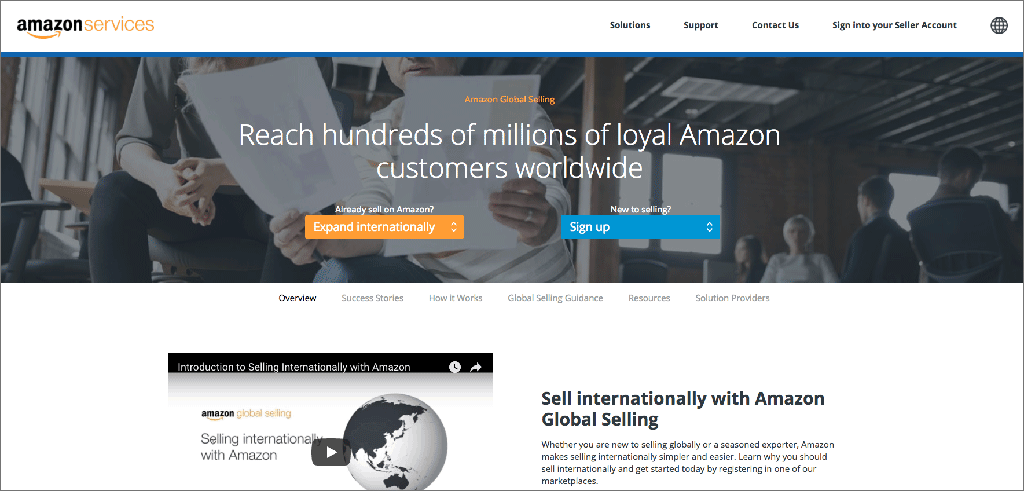 Amazon global selling option