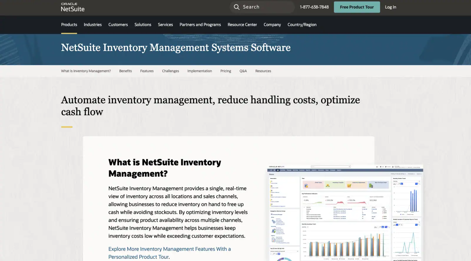 NetSuite homepage