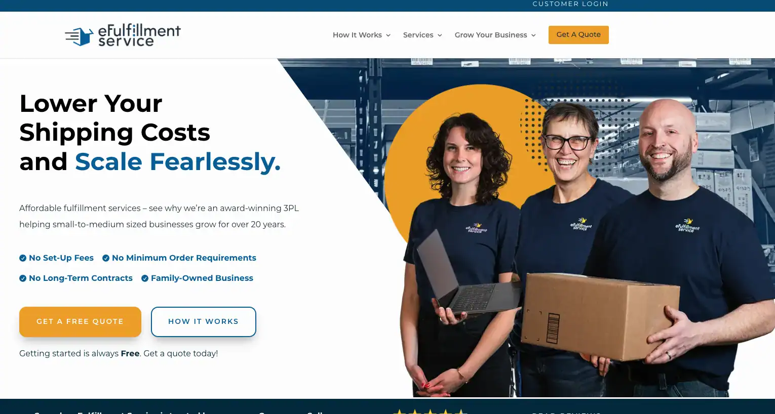 eFulfillment Service homepage eFulfillment Service homepage