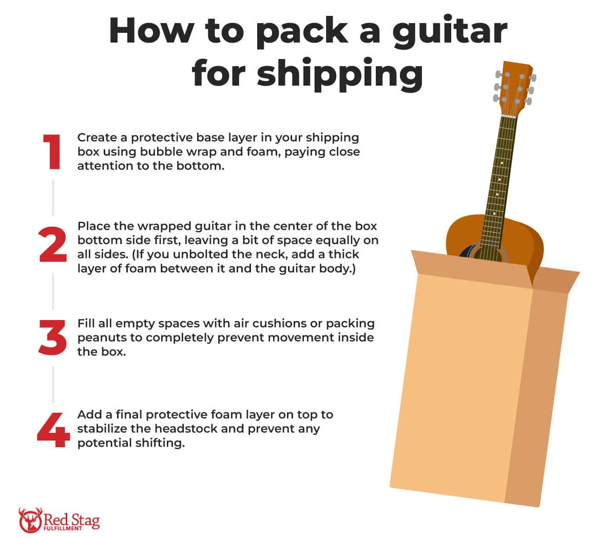 how to pack a guitar