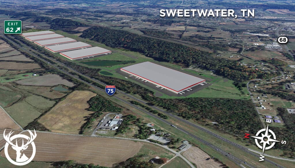 The proposed rendering of Red Stag's future Sweetwater campus