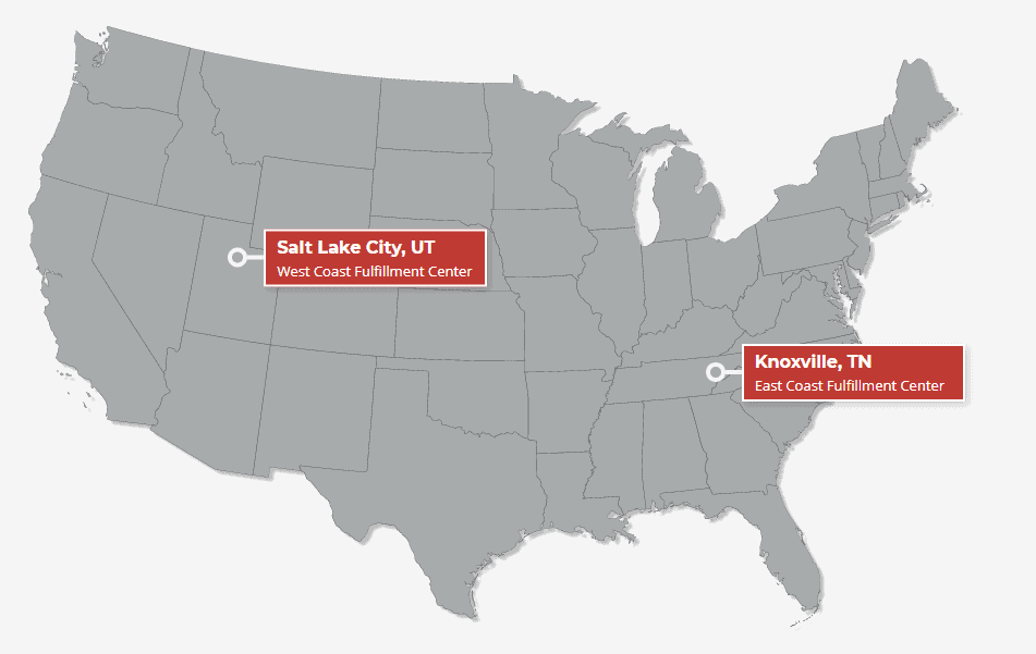 nationwide warehouse center fulfillment locations